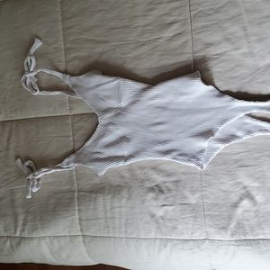 Princess Polly White Ribbed Bodysuit